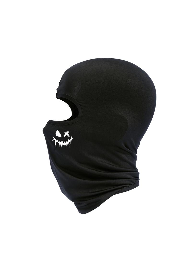 Product Introduction of Smiling Face Print Balaclava Face Mask, Breathable Sun Protection Neck Gaiter, UV Protector Motorcycle Ski Scarf for Men & Women 3