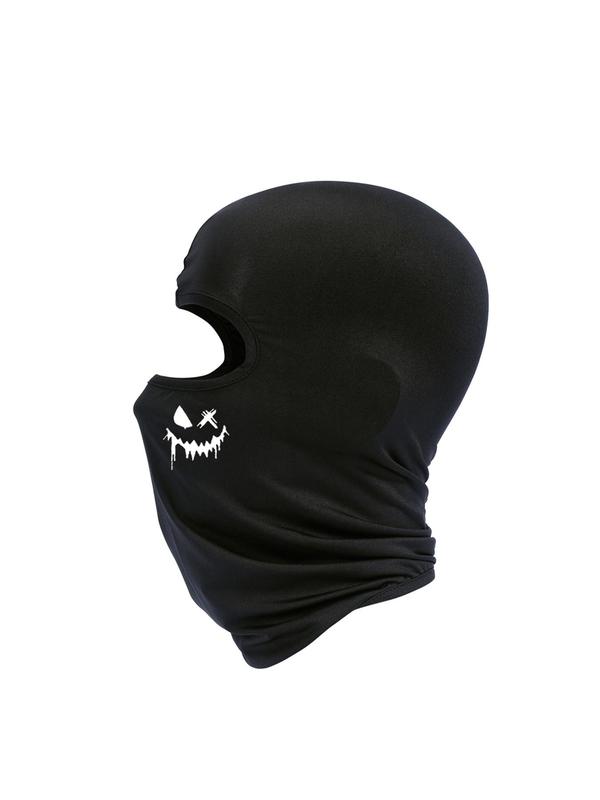Smiling Face Print Balaclava Face Mask, Breathable Sun Protection Neck Gaiter, UV Protector Motorcycle Ski Scarf for Men & Women 3