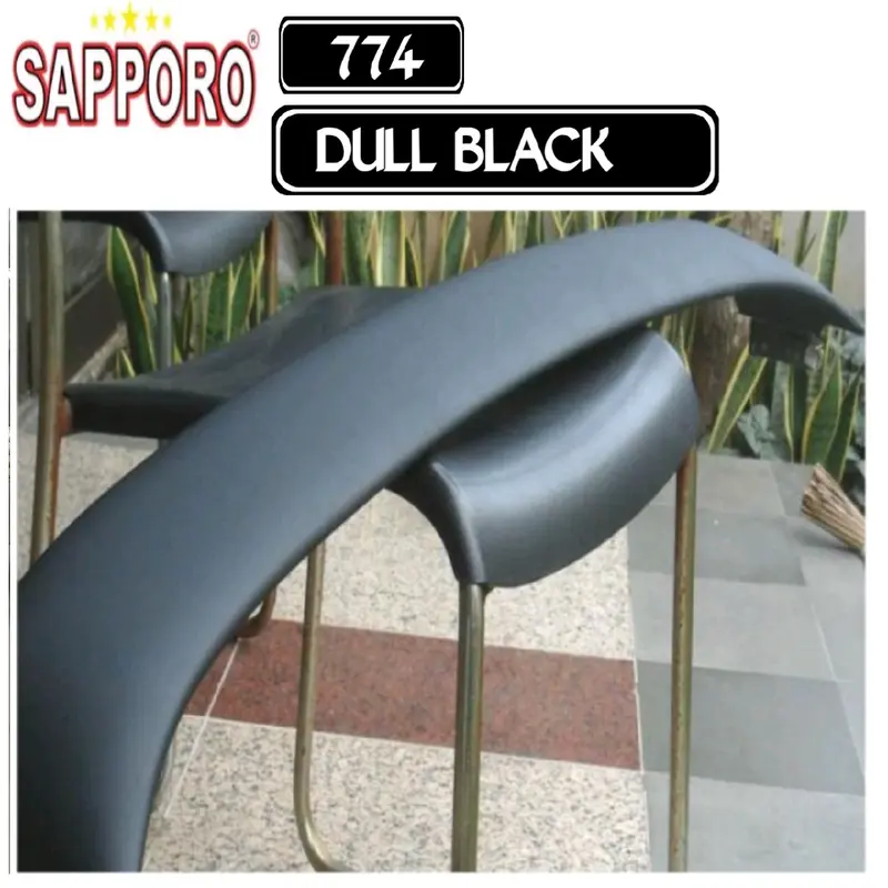 774 DULL BLACK DOFF SAPPORO STANDAR 300ml Cat Semprot Pylok Pilok Pylox / Cat Semprot / Cat Aerosol / Sapporo Standar 4