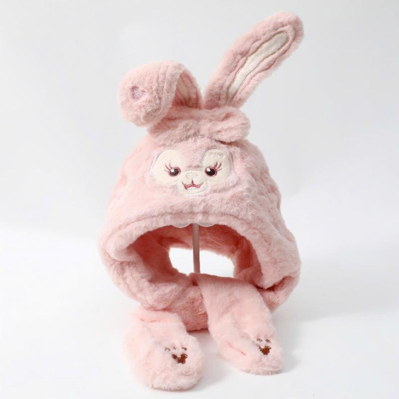  Mũ lông cừu tai thỏ cho bé mũ lông kèm khăn 2 trong 1 siêu tiện lợi cho bé 