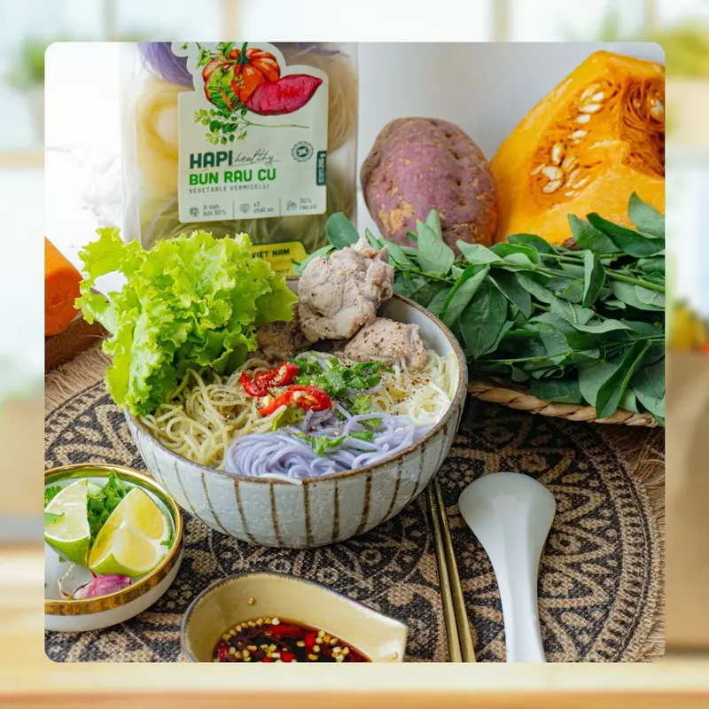 Bún Rau Củ Dinh Dưỡng HAPI HEALTHY 3 VỊ - Ít tinh bột, Giàu chất xơ - 255gr 3