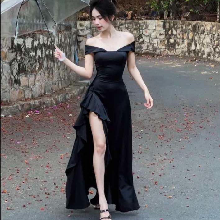 Đầm Dài Dự Tiệc trễ Vai Xẻ Tà Sang Trọng Bigsize (58-90kg) Linhh Nguyen Bigsize 3