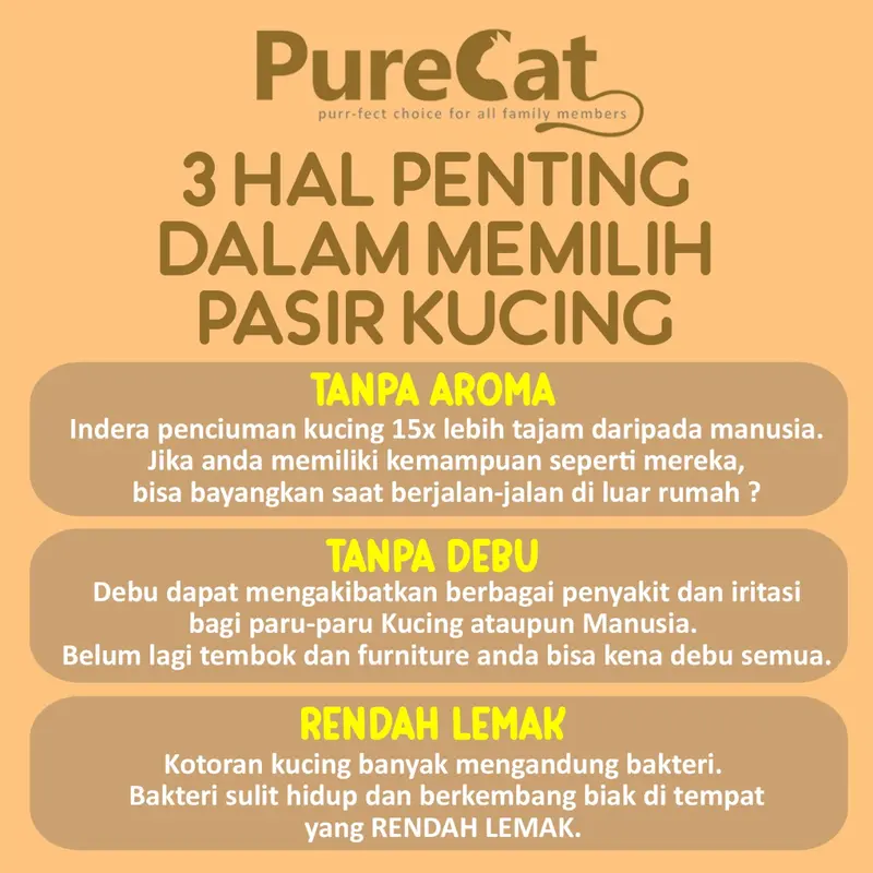 PURECAT PASIR KUCING CEREAL ORIGINAL TOFU CAT LITTER TANPA AROMA 4