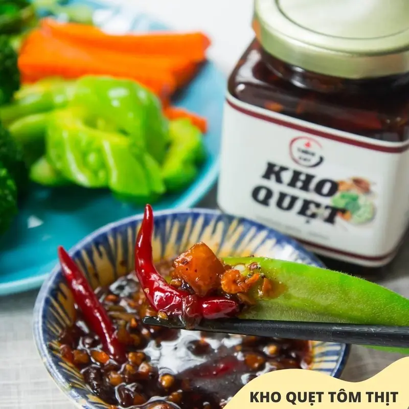 [Deal Độc Quyền Livestream] Kho Quẹt Tôm Thịt Thích Cay 250g Dùng Chấm Rau Củ Nước Sốt Gia Vị Tiện Lợi 4