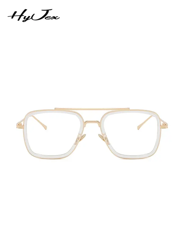 Minimalist Elegant Aviator Eyeglasses for Everyday Use (1 Pair), Basic Flat Frame Fashion Eyeglasses for Women & Men, Fashion Eyeglasses for Work, Daily Clothing Decor, Perfect for Student Daily Use 6