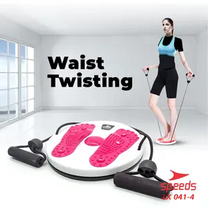 SPEEDS Waist Twisting Magnetic Trimmer Portabel Olahraga Fitness Putar Abu 041-4