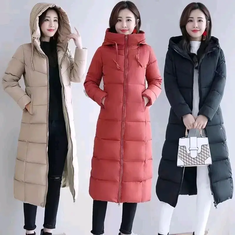 Jaket winter jubah wanita/jaket hangat/jaket musim dingin/ Jaket gunung/Jaket terbaru/Jaket wanita keren Nyaman Tebal Panjang Waterproof Motor
