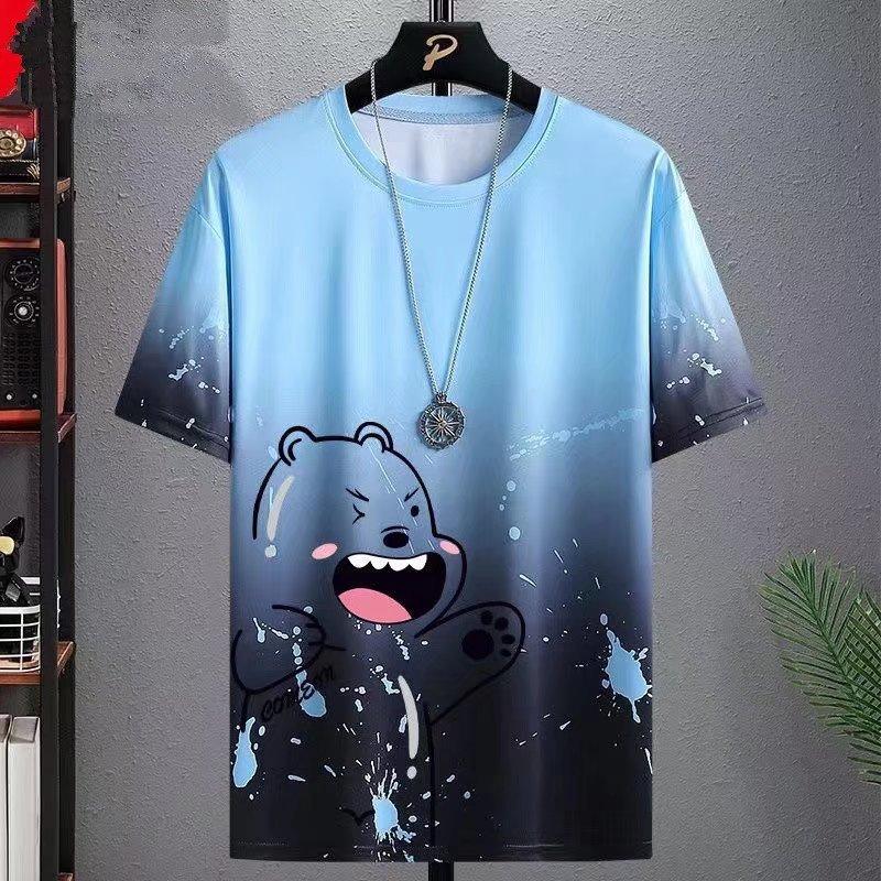 Product Introduction of [2025 New] High-Quality Summer Men's Trendy Short Sleeve Set Ins Korean Style Half Sleeve Casual Slim Fit Exquisite Versatile Top Casual Crew Neck Quick-Dry T-Shirt 6