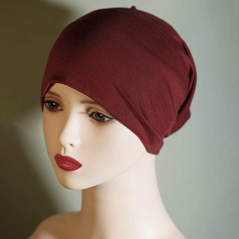 Product Introduction of Solid Color Pure Cotton Cap Women's Base Hat Cotton Headscarf for Women Elastic Breathable 21
