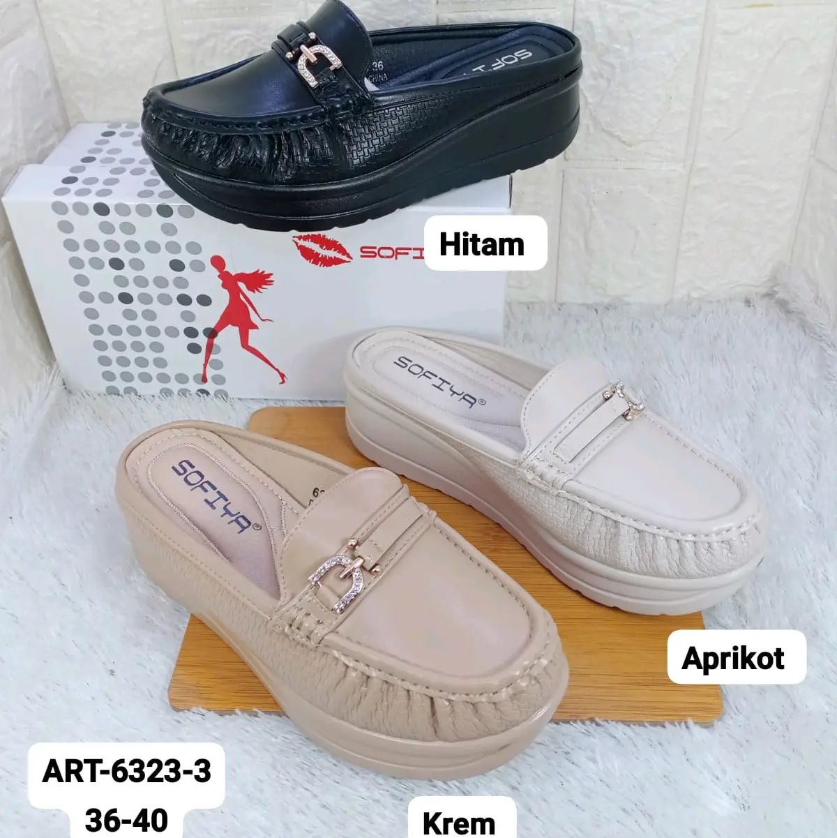SANDAL WEDGES IMPORT WANITA SOFIYA 6323-3