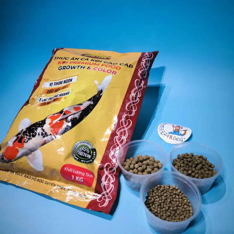 01 kg Cám KING FEED 2 loại 42% và 45% độ đạm cho cá koi cám 5