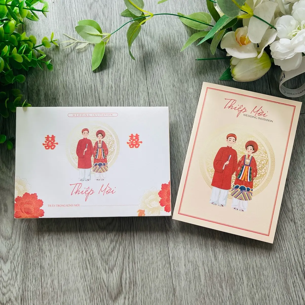 Combo 100 thiệp có bì giấy nhũ cao cấp xịn xò