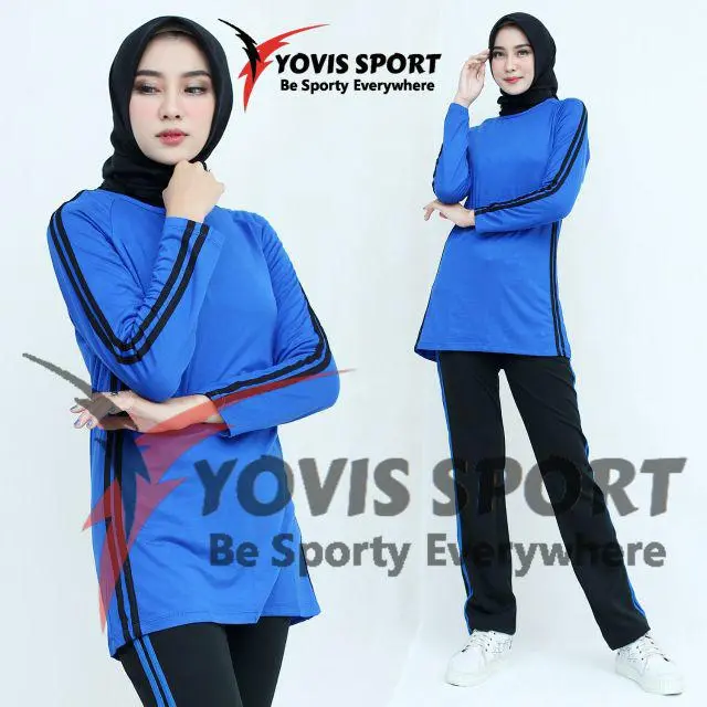 Setelan Senam Wanita Yovis Sport setelan olah raga muslimah Panjang 2