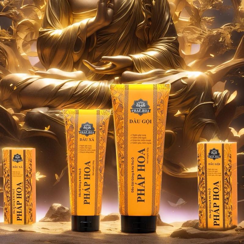 Combo Gội Xã Gừng & Hà Thủ Ô ( Pháp Hoa ) - Phiên Bản Primeum ( Mới ) - Kích Mọc, Gàu Ngứa, Kiềm Dầu, Giảm Rụng, Phục Hồi, Cấp Ẩm, Phồng Chân Tóc 0