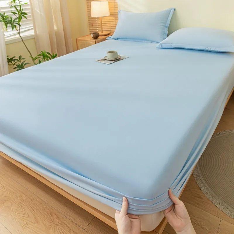 Product Introduction of INS Style Solid Color Fitted Sheet One-Piece Bedspread Student Dormitory Simmons Dust Cover Mattress Cover Pillowcase Universal 12