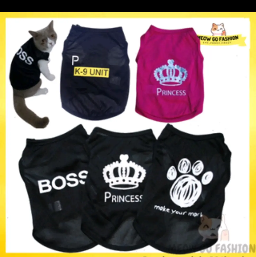 Pakaiyan hewan baju kucing/dogi katun