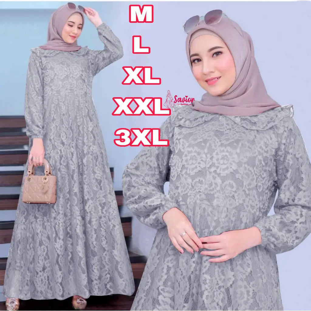PROMO COD GAMIS MAXI ALILA / M-L-XL-XXL / GAMIS BRUKAT JUMBO / GAMIS SERAGAM MURAH / MAXI GAMIS PESTA BRUKAT KONDANGAN BUSUI