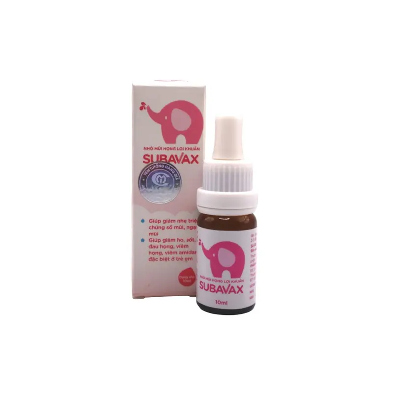 Subavax  Nhỏ Mũi Họng - Màu Hồng (10ml) - 20 tỷ lợi khuẩn Công ty Á Âu 3
