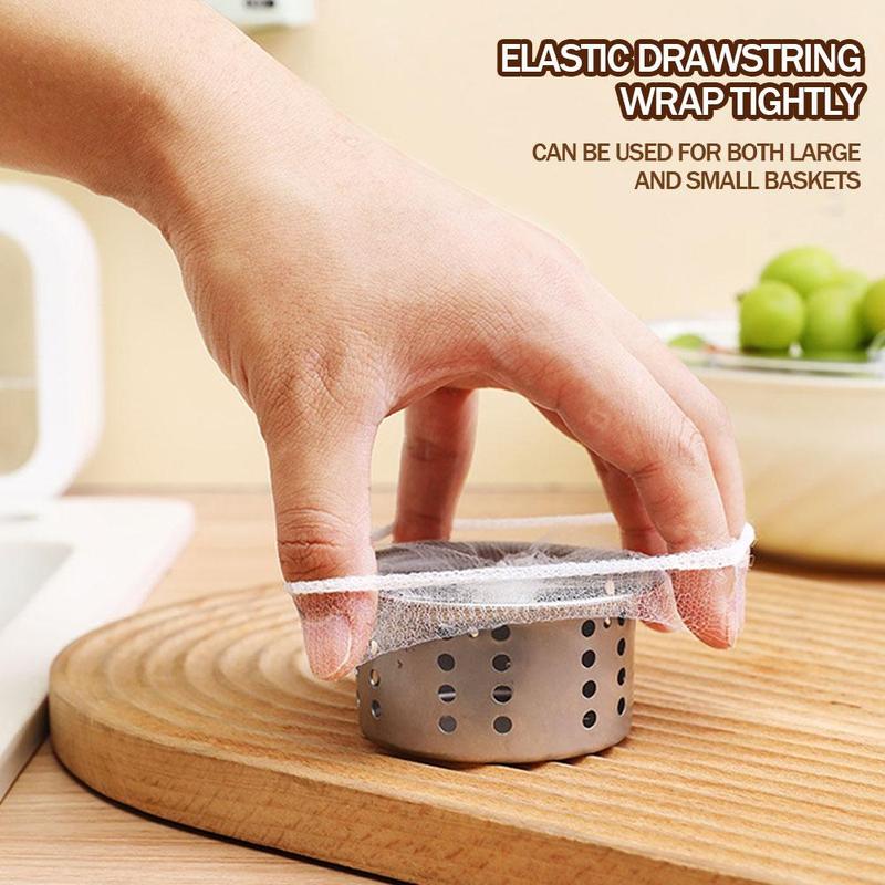 Túi Đựng Rác Chống Tắc Nghẽn Bồn Rửa Nhà Bếp, 100 Chiếc, Màn Lọc Chống Tắc Nghẽn, Túi Lưới Thoát Nước Bồn Rửa, T4O7 4
