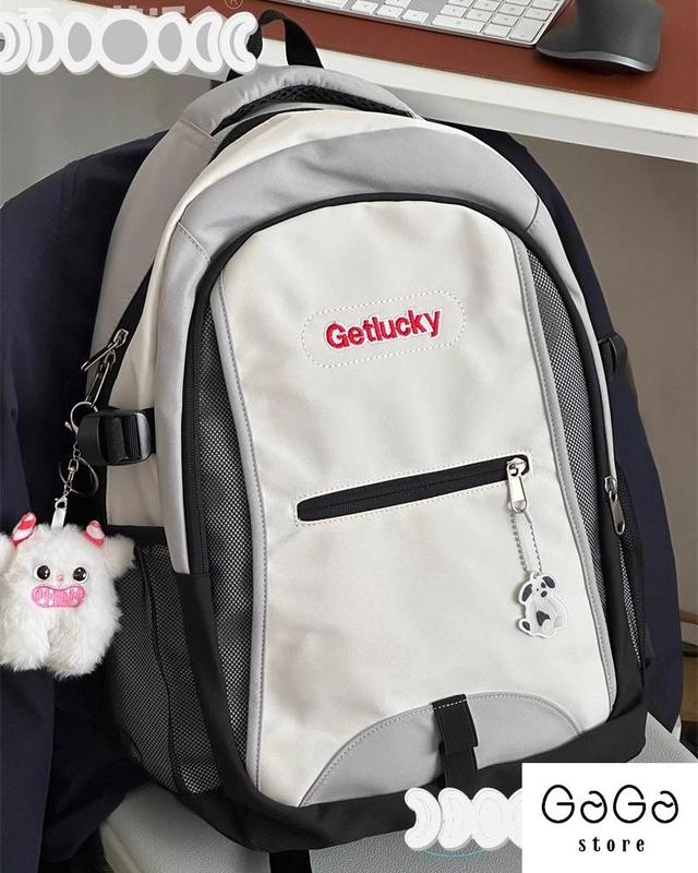 Balo đi học thời trang unisex phong cách hàn quốc phối màu lưới getlucky B579 gaga store