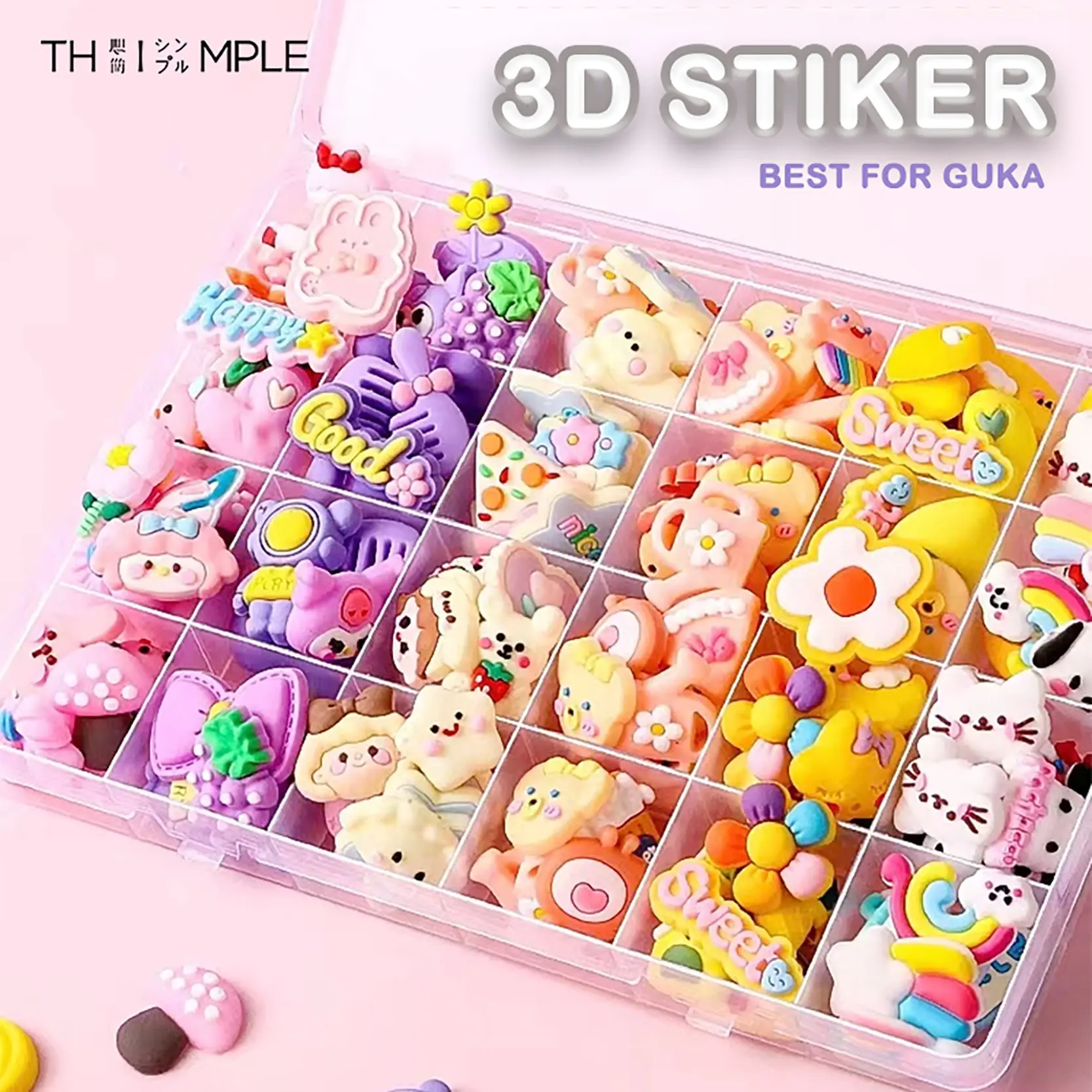Guka sticker/3D Sticcker  Botol Minum Viral Karakter / Sticker 3D Tempel Sticker Tumbler Aesthetic Aksesoris - THIMPLE