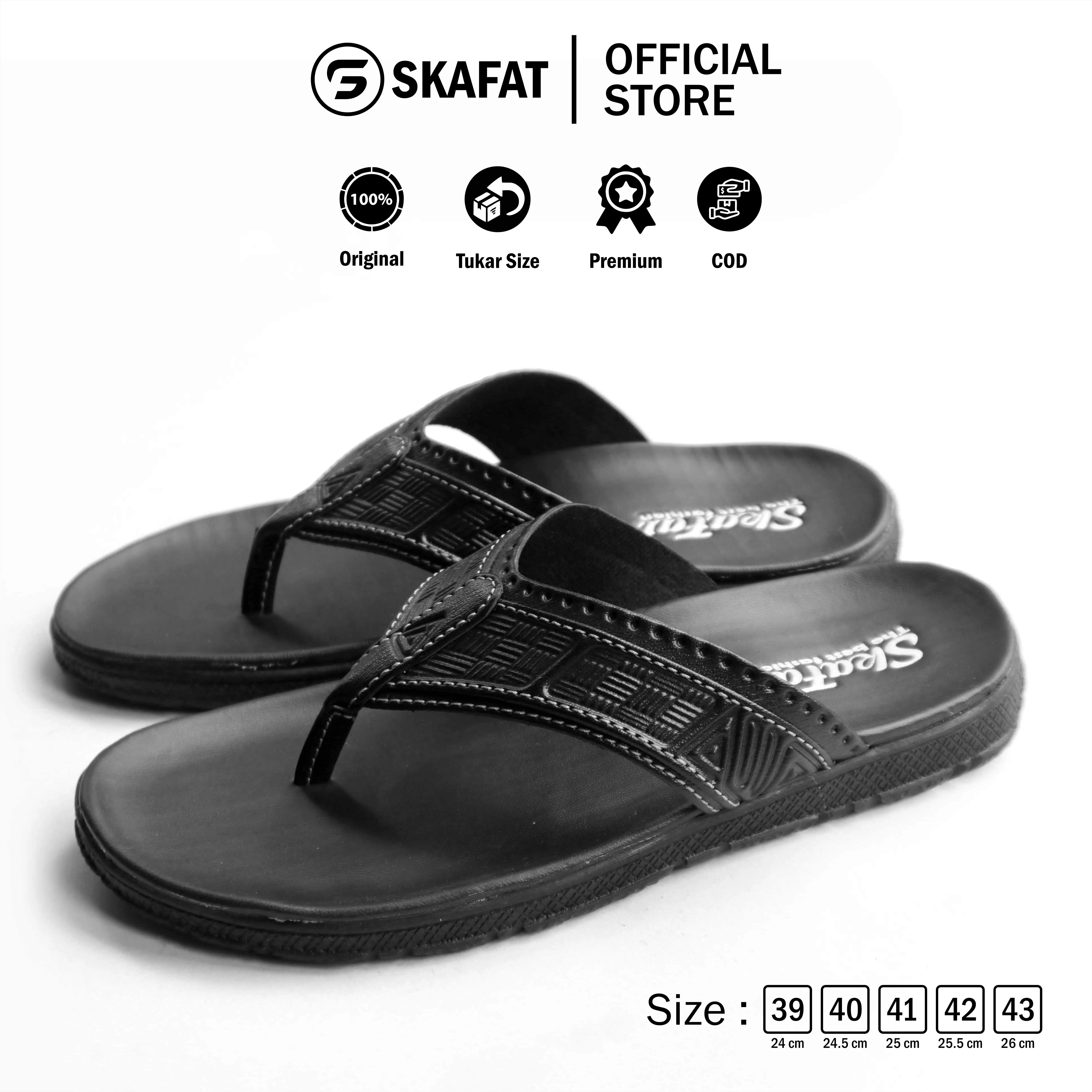 SKAFAT PROMO Sandal Pria Jepit Casual Original skafat