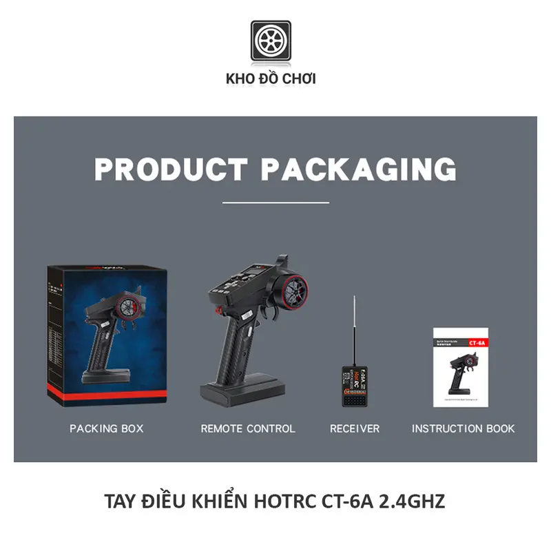 Tay điều khiển HotRC CT6A 2.4Ghz (6 Kênh) 8