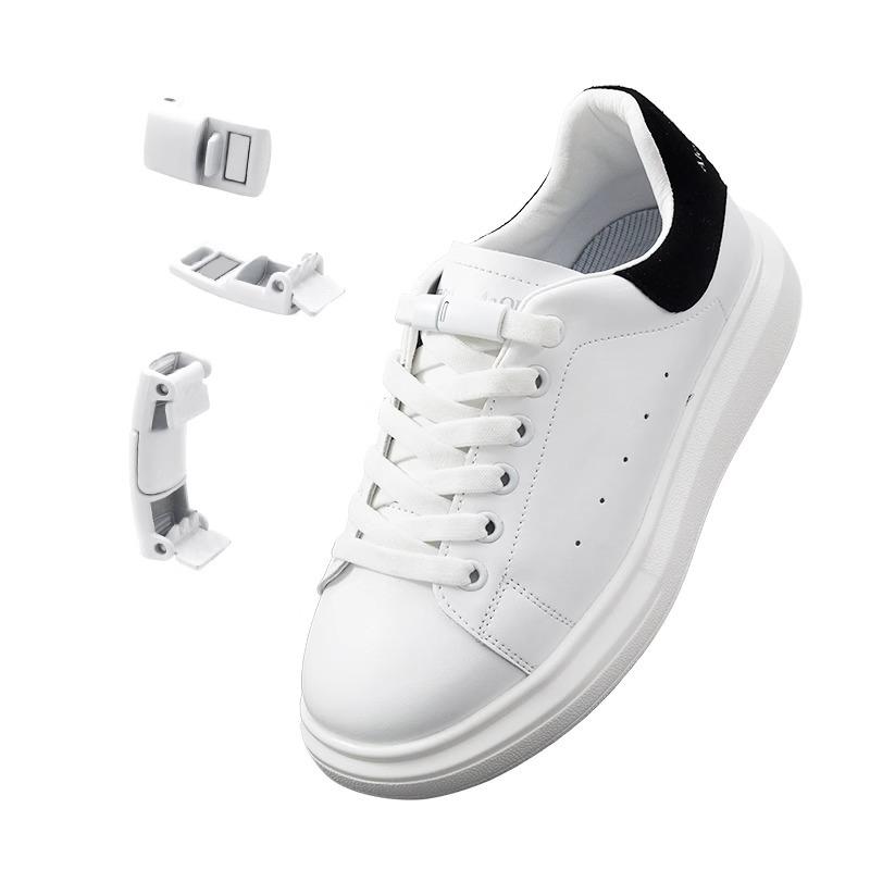 Product Introduction of Lace-Free Lazy Shoelace Buckle Men's and Women's Elastic Stretch Shoelace White Tie-Free Flat Fixed Gadget 4