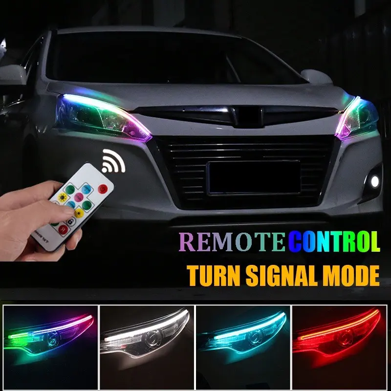 Bộ 2 Dây Led Mí Audi Chạy Đuổi Nhiều Màu Sắc - Có Remote Điều Khiển Chế Độ led  dẻo 2