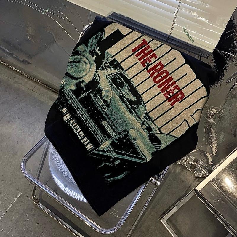 【Chất liệu 100% cotton】Áo thun BOXY "Porsche Classic" THE RONER Local Brand UnisexTính khí rất phong cách Menswear Nam Cổ Tròn Cotton 3