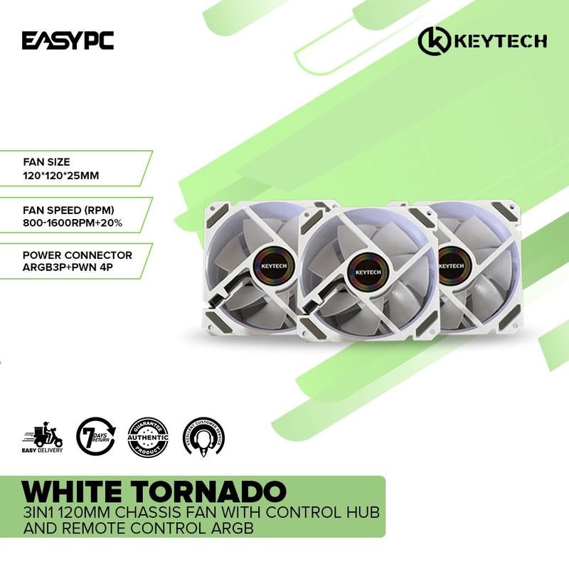 EasyPC | Keytech Tornado 3in1 PC Case Fan RGB| Control Hub| Remote ...
