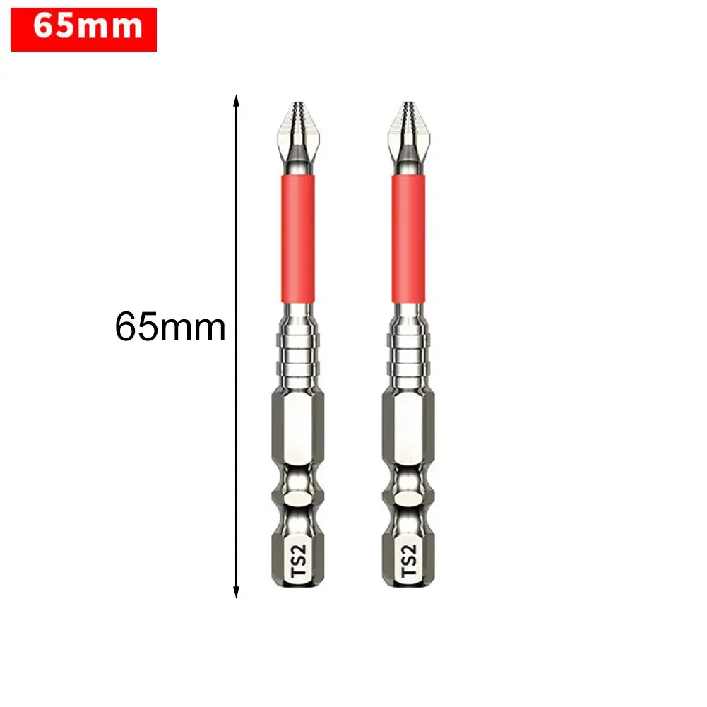 【In Stock】 2pcs Cross Magnetic Screwdriver Bit  Alloy Steel Anti-Slip Long Drill Bits PH2