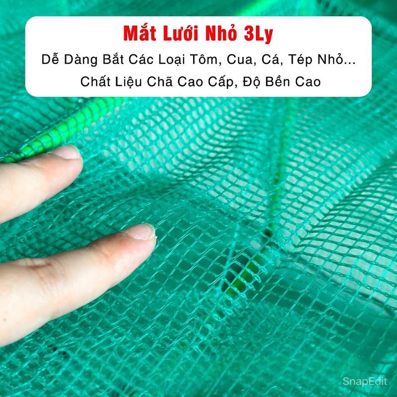 Product Introduction of ( Tặng 1 Gói Mồi ) Lồng Bát Quái Bắt Tôm Tép, Cua, Cá, Lươn Trạch; Kích Cỡ Khung 20 x 30cm. Chiều Dài 4m5 - 8m, Mắt Lưới 3mm Giá Rẻ Đi Câu Bắt Cá Fishing Câu Cá Fish Mồi Nam 3