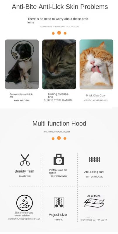 Product Introduction of 1 Pc Pet Collar, Cartoon Fruit Multi-element Neck Bib, Cat & Dog  Prevent Grooming Bib 2
