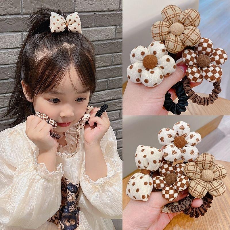 Dây Buộc Tóc Màu Nâu Sữa Cho Trẻ Em, Dây Buộc Tóc Vải Hoa, Dây Cao Su, Phụ Kiện Đội Đầu Cho Bé Gái, Phụ Kiện Tóc Bé Gái, Bộ 4605 Miếng, Thích Hợp Cho Trẻ Em, Không Làm Tổn Thương Tóc, Hàng Mới Về, Ưu Đãi Bán Chạy Trong 30 Ngày, Thời Gian Đến: 2025 2
