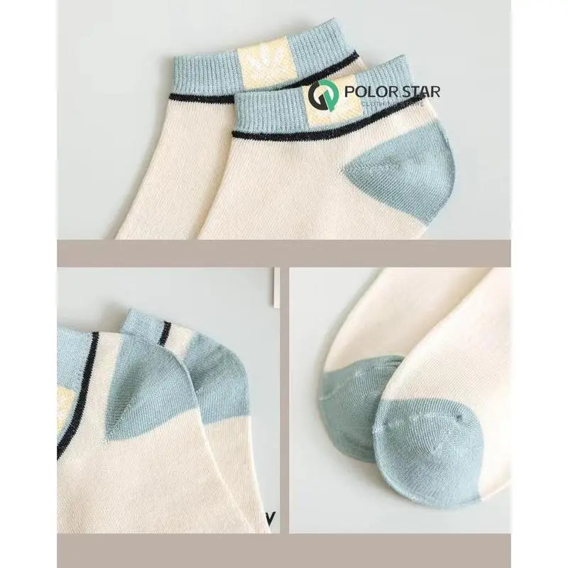 Kaus kaki bernapas berkualitas tinggi untuk olahraga dan mode dalam warna bisnis dengan desain daun maple - 10 pasang 8