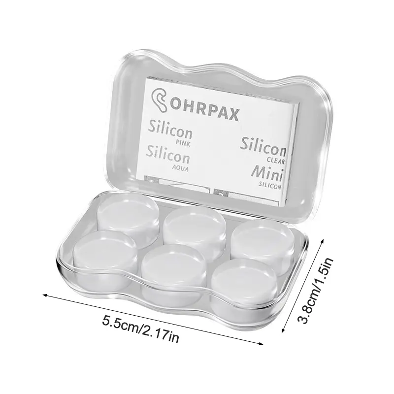 Nút Bịt Tai, 6 Cái / Hộp, Chất Liệu Silicon Có Thể Tái Sử Dụng, Nút Bịt Tai Bịt Tai Có Thể Đúc, Giảm Tiếng Ồn, Chặn Tiếng Ồn, Thích Hợp Để Ngủ, Bảo Vệ, Lý Tưởng Để Bơi Lội 6