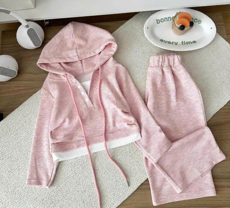 Bộ Quần Áo A17 len lông thỏ Thu Đông Cho Bé Gái Đủ Size Từ 8-30kg