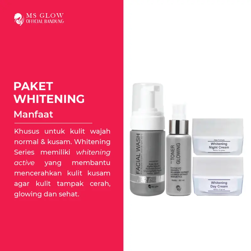 Paket MS Glow Wajah Whit*ning /Acne / Ultimate / Luminous Series Facial Kusam Pencerah Muka 3