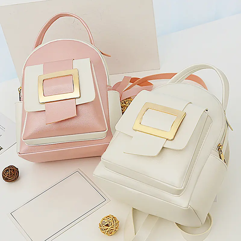 Large-capacity women's backpacks fashion color matching Ms. small backpack shoulder bag crossbody bag