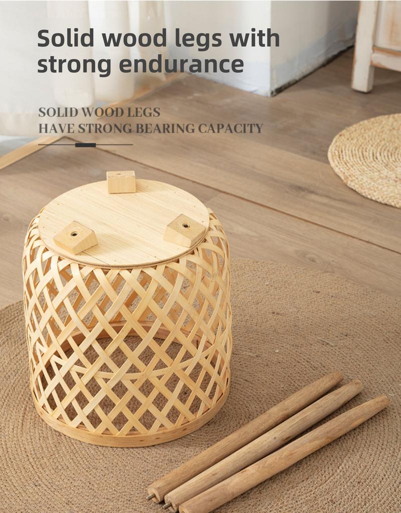 Product Introduction of Nordic creative wicker bamboo grass flower basket wooden high flower stand indoor living room decoration green lily flower pot 10