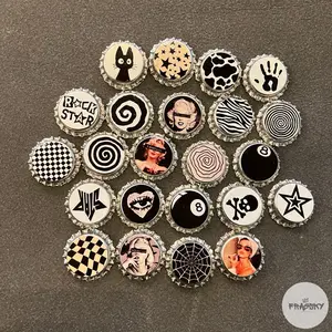 Fragsky - Pin Tutup Botol Bros Ukuran 30mm Gambar Aesthetic Skena Kalcer  Cool Y2K Keren Untuk Aksesoris Jaket, Rompi dan Tas | Bahan Pin Berkualitas Bros Pin Aksesoris Jaket Aksesoris Tas Clips Elegan Estetik