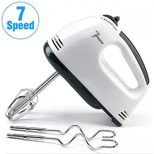 Hand Mixer Pengaduk Super 7 Kecepatan Otomatis - Free 4 Buah Alat Pengocok Telor Adonan Makanan