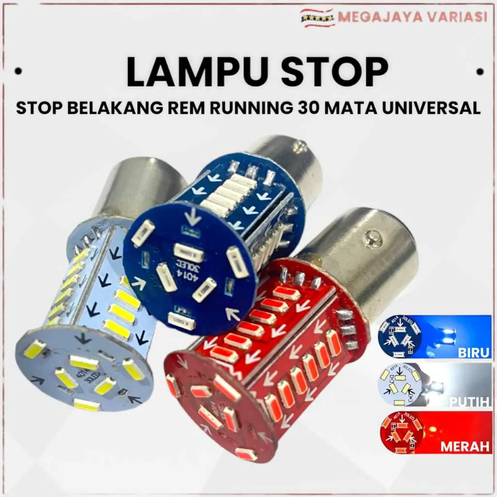 Lampu stop rem belakang 30mata led  Stop rem 30mata Running 30led DC Universal motor mobil MJ55 Car