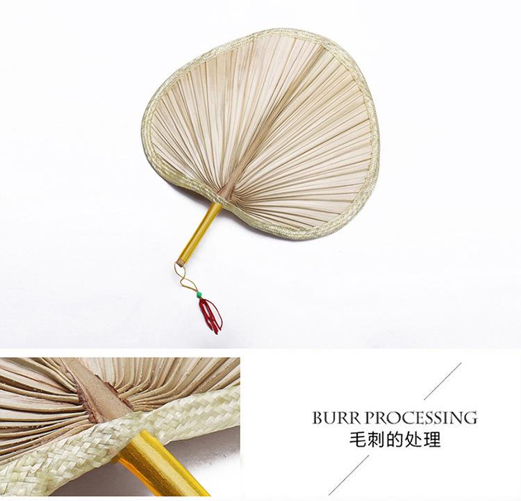 Product Introduction of Liangshun Palm Fan Handmade Traditional Palm Fan Large Palm Fan Banana Leaf Fan Dance Painting Fan 8