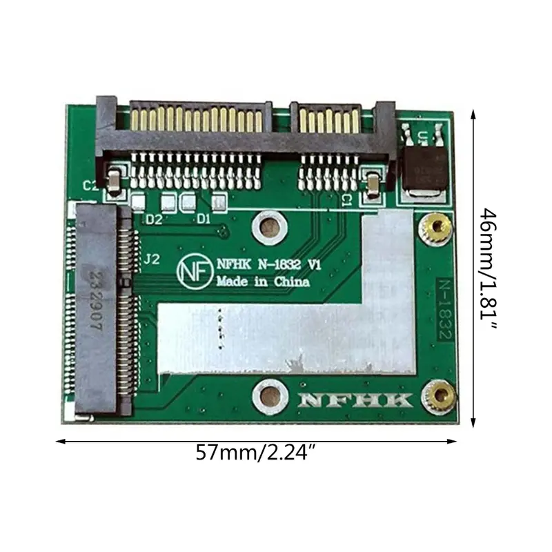 Bộ Chuyển Đổi mSATA sang 2,5in SATA3, Hỗ trợ 30x50mm mSATA SSD, Chuyển đổi sang Module mở rộng 2,5in SATA6.0Gbps tiêu chuẩn 1