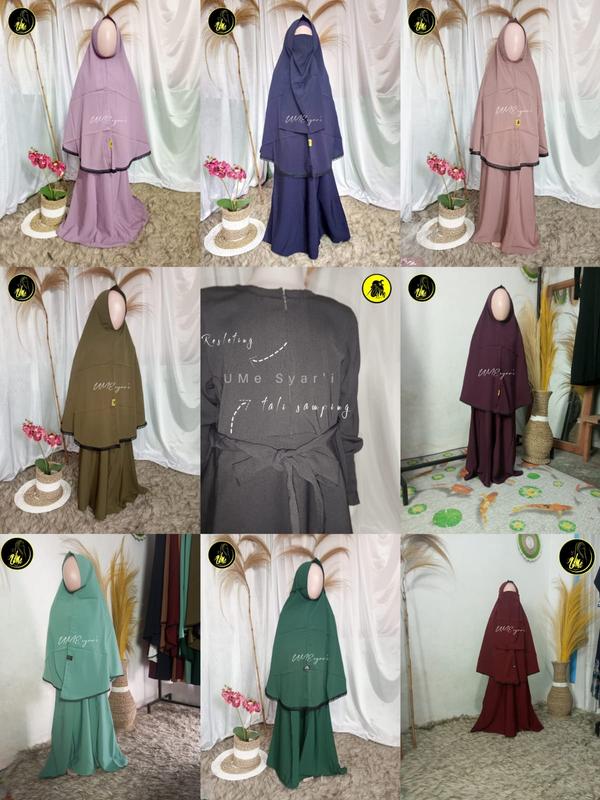 GAMIS SET ANAK PEREMPUAN/GAMIS ANAK/BUSANA MUSLIM ANAK 0