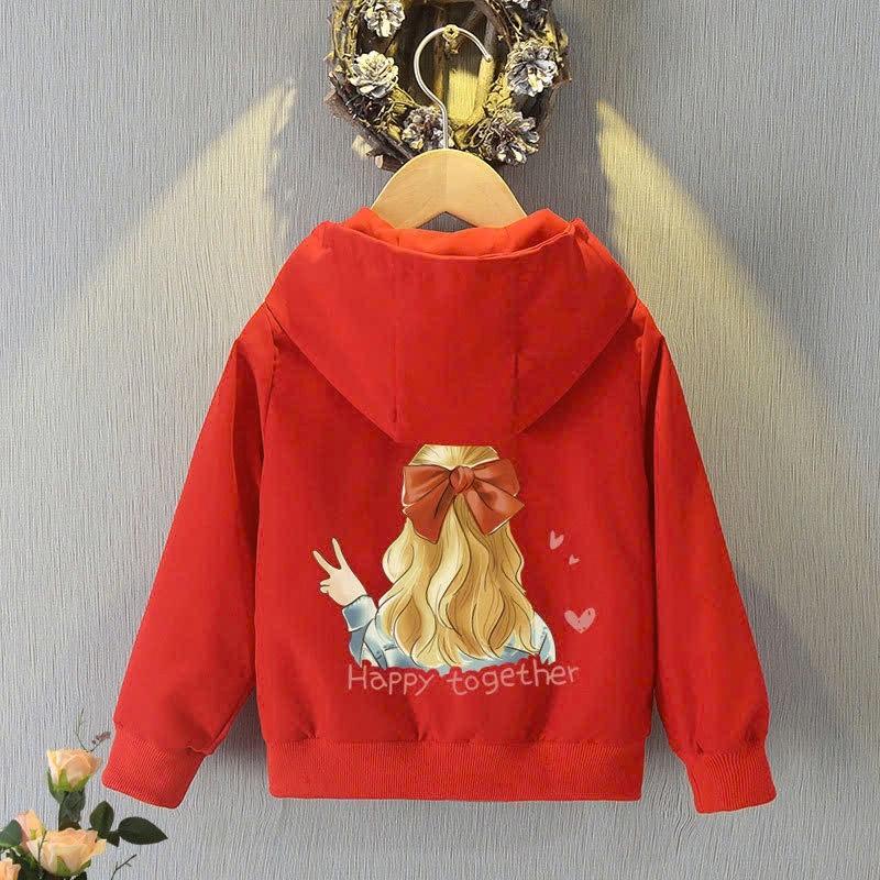 Áo Khoác Gió In Hoạ Tiết Hoa Và Cô Gái Có Mũ Cho Bé Áo Khoác Gió Tráng Bạc Cao Cấp Lót Vải Áo Trẻ Em Áo Khoác Trẻ Em khoác kaki gái