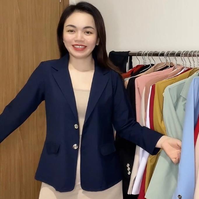 Áo vest form ôm thanh lịch chất cotton Hàn nhiều màu mát mịn KHÔNG DÀY 1 lớp KHÔNG KIỂM HÀNG Nữ Women Jacket Đỏ