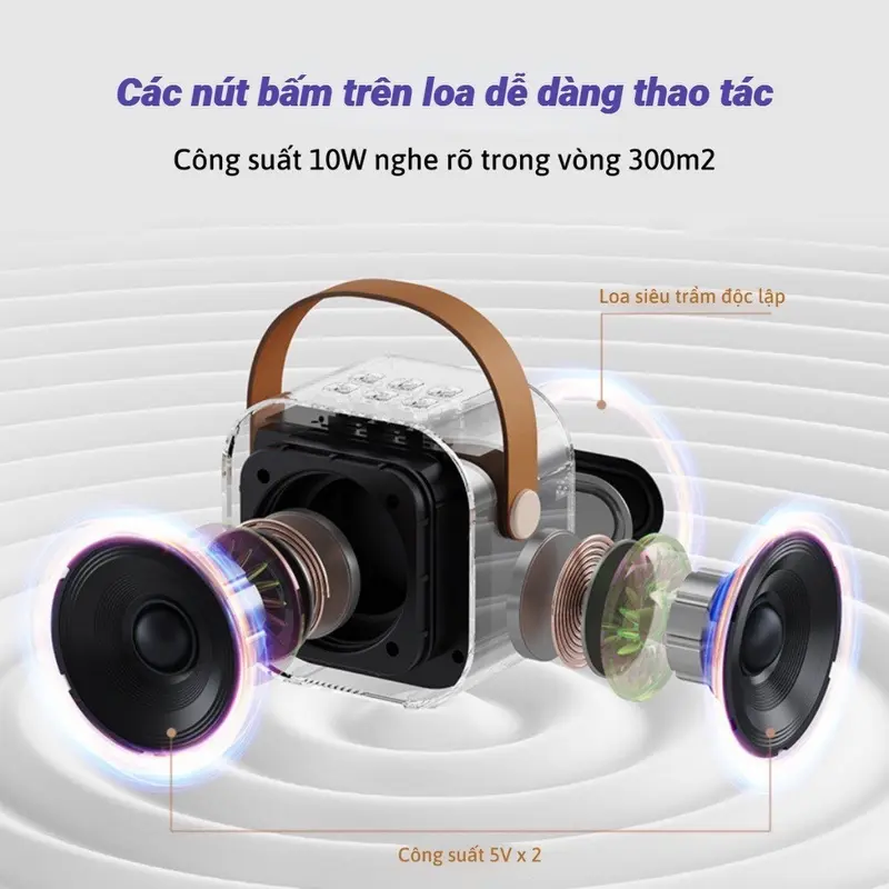 ( LOẠI 1+) Loa và micro Bluetooth K12 phổ biến tích hợp phát sóng trực tiếp ngoài trời karaoke tại nhà có micro Loa Bluetooth Loa và micrô Bluetooth K12 Củ Loa 2